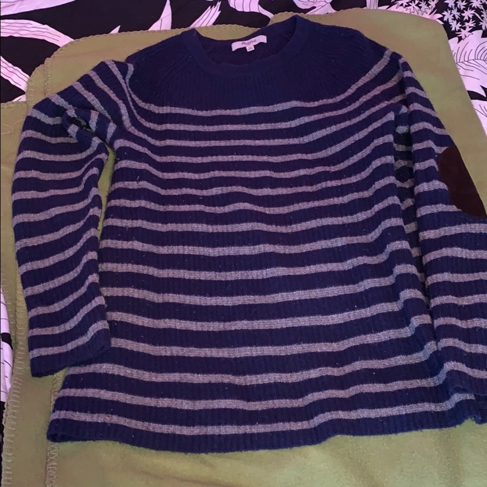 Suede Patch Sweater - image 2